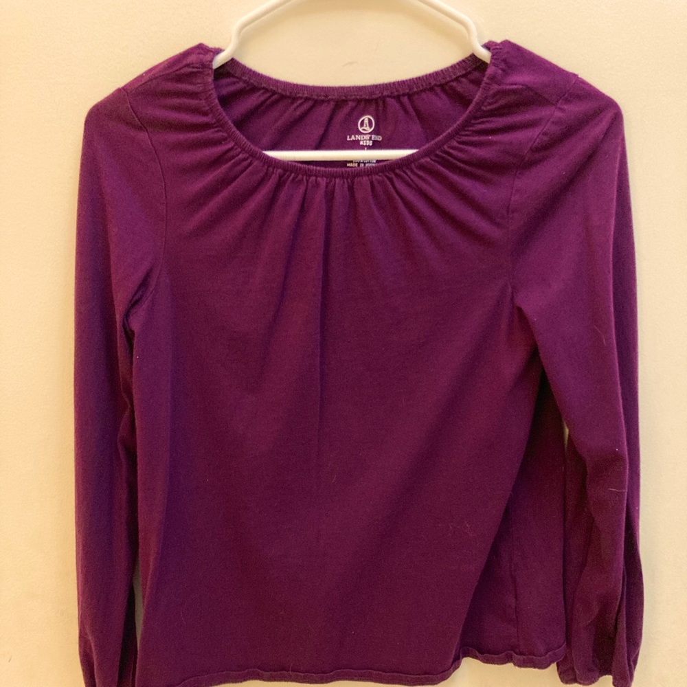 Girls Purple Long Sleeve Shirt